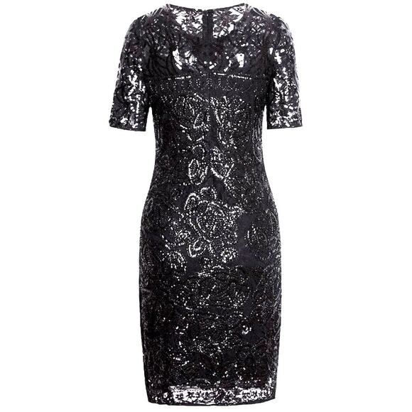VIJIV Retro 1920's Gatsby Sequin Beaded Lace Cocktail Party Dress Sz Medium NWT - Picture 1 of 12